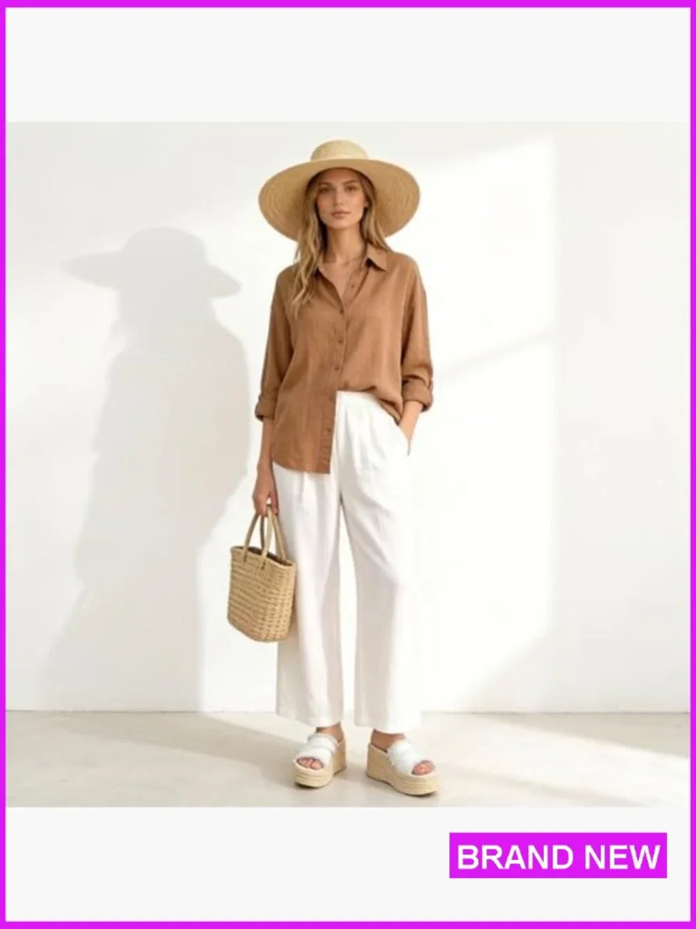 Platform Denim Tassel Wedge Sandals Slip On Comfortable Boho Beach Slides
